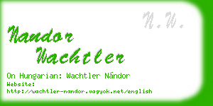 nandor wachtler business card